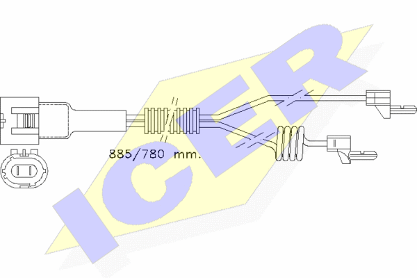 Senzor de avertizare,uzura placute de frana 610098 E C ICER